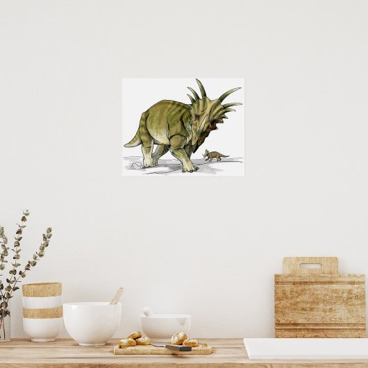 Styracosaurus - Cretacous Dinosaur Poster (Keuken)