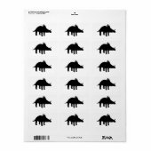 Styracosaurus Dino Dinosaur Etiket (Full Sheet)