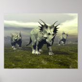 Styracosaurus dinosaurus - 3D rendering Poster (Voorkant)