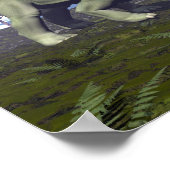 Styracosaurus dinosaurus die naar water gaat - 3D  Poster (Hoek)