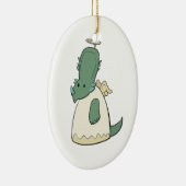 Styracosaurus-kerstangel-versiering Keramisch Ornament (Rechts)