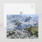 Styracosaurus nabij water- 3D rendering Briefkaart (Voorkant / Achterkant)