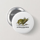 Styracosaurus Ronde Button 5,7 Cm (Voorkant /achterkant)