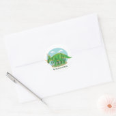 Styracosaurus Ronde Sticker (Envelop)
