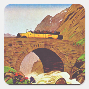 Styria Groen Hart van Oostenrijk Vierkante Sticker