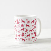 Styrian Grofharige Hound Christmas Design Koffiemok (Voorkant rechts)