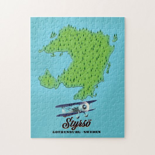 Styrsö Göteborg Zweden kaart Legpuzzel (Verticaal)