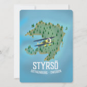 Styrsö, zweden reisposter. (Achterkant)