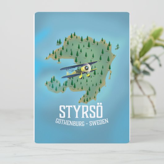 Styrsö, zweden reisposter. (Staand voorkant)