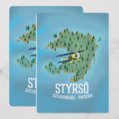 Styrsö, zweden reisposter. (Voorkant / Achterkant)