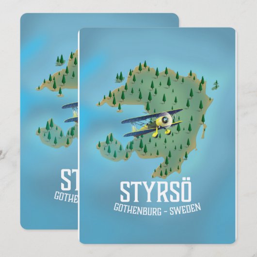 Styrsö, zweden reisposter. (Voorkant / Achterkant)