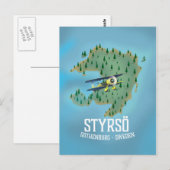 Styrsö, Zweden reisposter. Briefkaart (Voorkant / Achterkant)