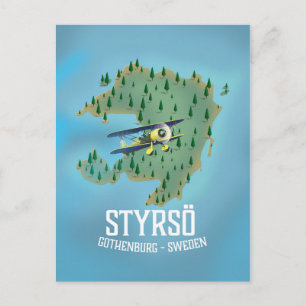 Styrsö, Zweden reisposter. Briefkaart