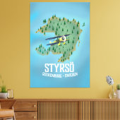 Styrsö, zweden reisposter. canvas afdruk (Insitu (Woonkamer))