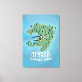 Styrsö, zweden reisposter. canvas afdruk (Voorkant)