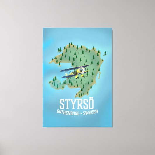 Styrsö, zweden reisposter. canvas afdruk (Voorkant)