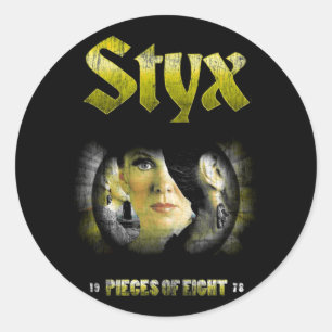  STYX Band 1978 Music Setup Officieel Ronde Sticker