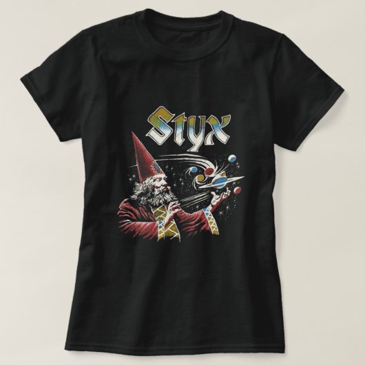 STYX Band Retro 70s Tribute Icons T-shirt (Design voorkant)