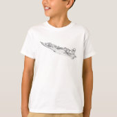 SU 25 Grach Sovjet Frogfoot Plane Schets T-shirt (Voorkant)