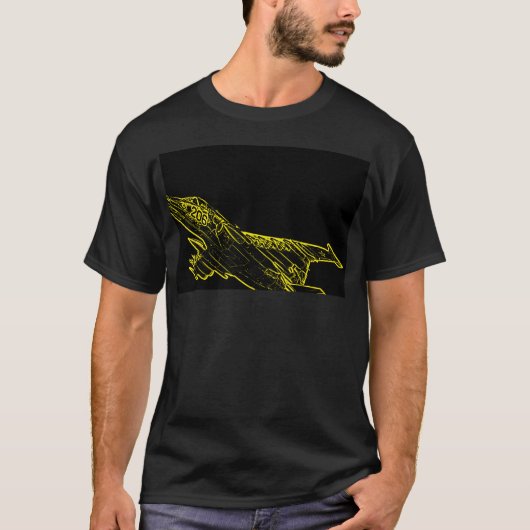 SU 25 Grach Sovjet Frogfoot Plane Schets T-shirt (Voorkant)