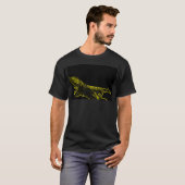 SU 25 Grach Sovjet Frogfoot Plane Schets T-shirt (Voorkant volledig)