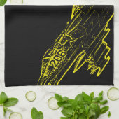 SU 25 Grach Sovjet Frogfoot Plane Schets Theedoek (Gevouwen)