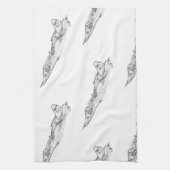 SU 25 Grach Sovjet Frogfoot Plane Schets Theedoek (Verticaal)