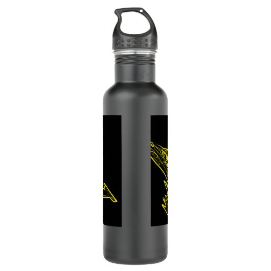 SU 25 Grach Sovjet Frogfoot Plane Schets Waterfles (Achterkant)