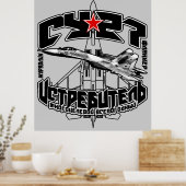 Su-27(С у-27) Sjabloon WT Poster (Keuken)