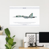 Su-27 Eritrea 1 Poster (Thuiskantoor)