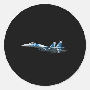 Su-27 Flanker Ronde Sticker