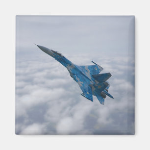 SU-27 flenker boven de wolken Magneet