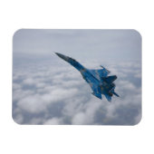 SU-27 flenker boven de wolken Magneet (Horizontaal)