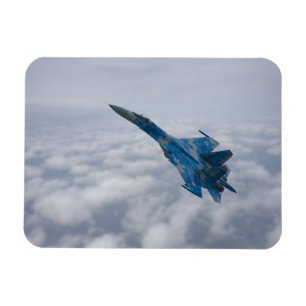 SU-27 flenker boven de wolken Magneet