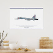 Su-27 Rusland 2 Poster (Keuken)