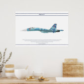 Su-27 Rusland 3 Poster (Keuken)