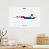 Su-27 Rusland 4 Poster (Keuken)
