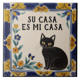 Su Casa es Mi Casa - Funny Spanish Cat Humor Tegeltje