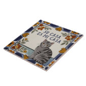 Su Casa es Mi Casa - Funny Spanish Cat Humor Tegeltje (Zijkant)