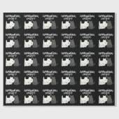 Su-purr-natuurlijke activiteit Funny Cat Pun Dark  Cadeaupapier (Vlak)