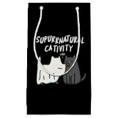 Su-purr-natuurlijke activiteit Funny Cat Pun Dark  Klein Cadeauzakje (Voorkant)