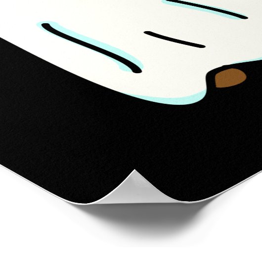 Su-purr-natuurlijke activiteit Funny Cat Pun Dark  Poster (Hoek)