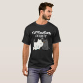 Su-purr-natuurlijke activiteit Funny Cat Pun Dark T-shirt (Voorkant volledig)