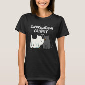 Su-purr-natuurlijke activiteit Funny Cat Pun Dark  T-shirt (Voorkant)