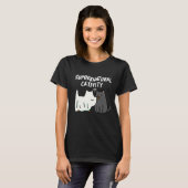 Su-purr-natuurlijke activiteit Funny Cat Pun Dark  T-shirt (Voorkant volledig)
