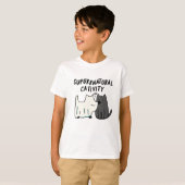 Su-purr-natuurlijke activiteit Funny Cat Pun T-shirt (Voorkant volledig)
