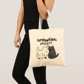 Su-purr-natuurlijke activiteit Grappige katten gra Tote Bag (Voorkant (product))