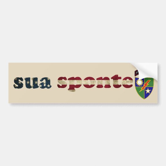 SUA SPONTE 3rd Ranger Battalion Bumpersticker (Voorkant)
