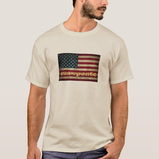SUA SPONTE Amerikaanse vlag T-shirt (Voorkant)