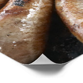 Suasages op Barbeque Poster (Hoek)